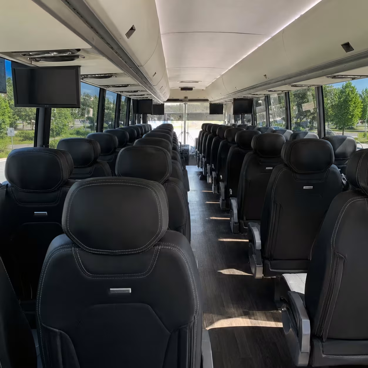 56 passenger charter bus interior